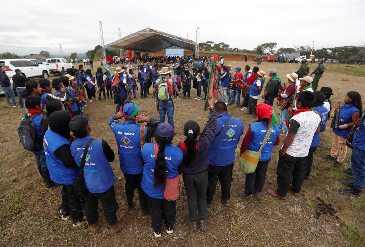 FOTOS: Instalan el primer puesto de mando para proteger a los líderes sociales en Colombia 3 puesto de mando caldono cauca3