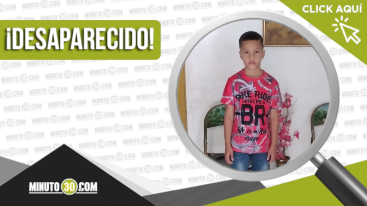 Este pequeñito salió de su casa para el colegio y no regresó