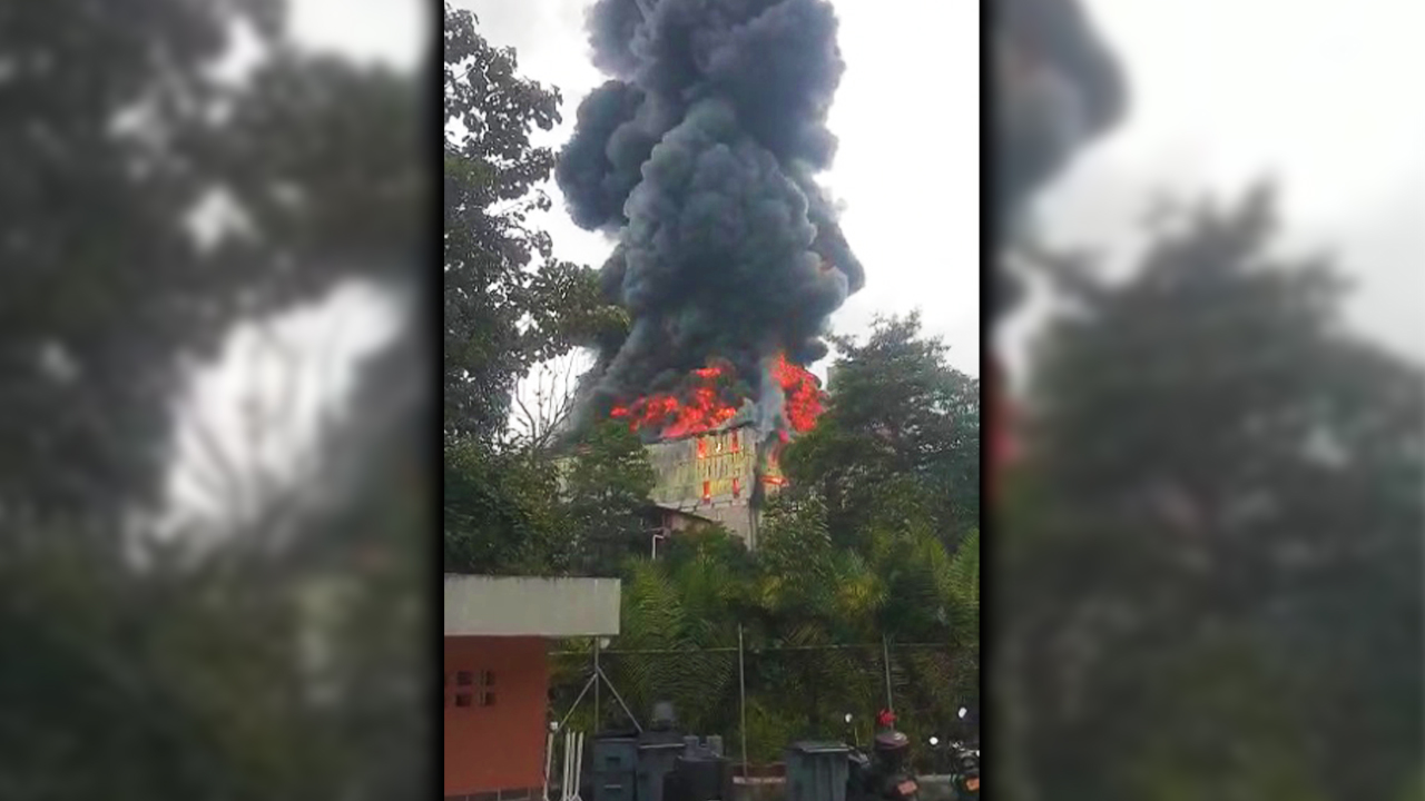 [VIDEO] Colegio y casas aledañas al incendio en Envigado fueron evacuadas