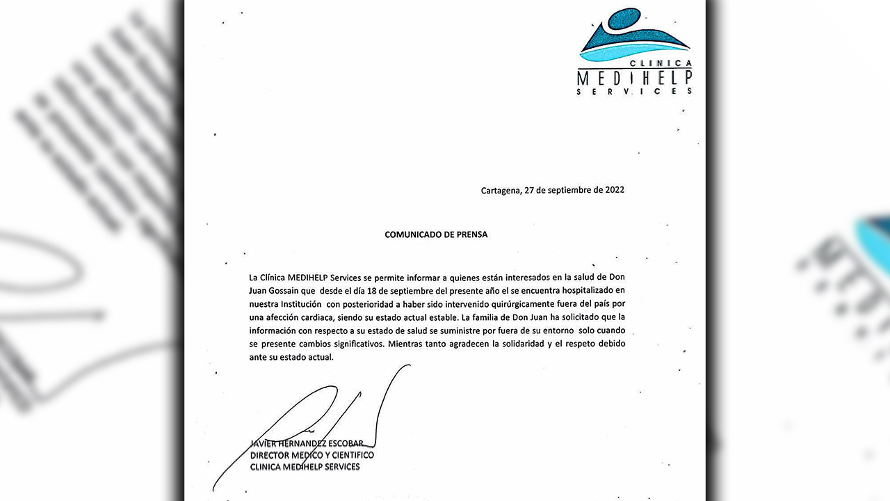 Comunicado clínica Juan Gossain