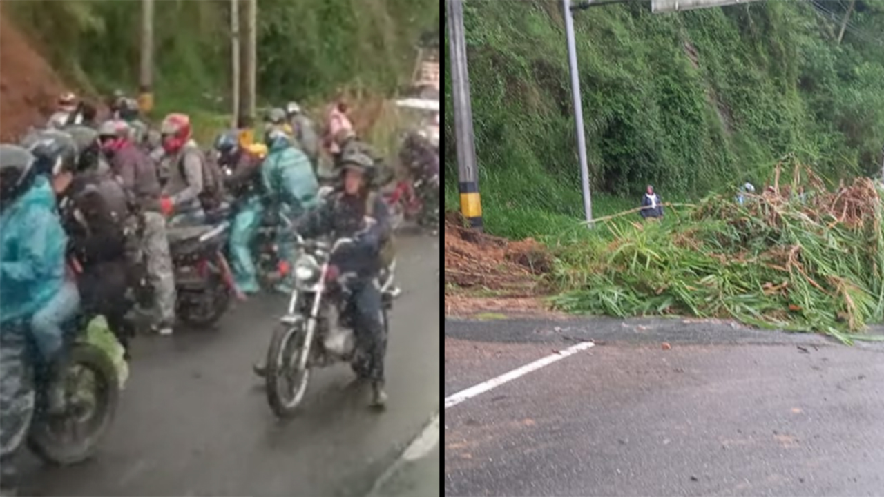En la mañana del presente 22 de septiembre diferentes personas han reportado el colapso de la autopista Medellín - Bogotá por un nuevo derrumbe.