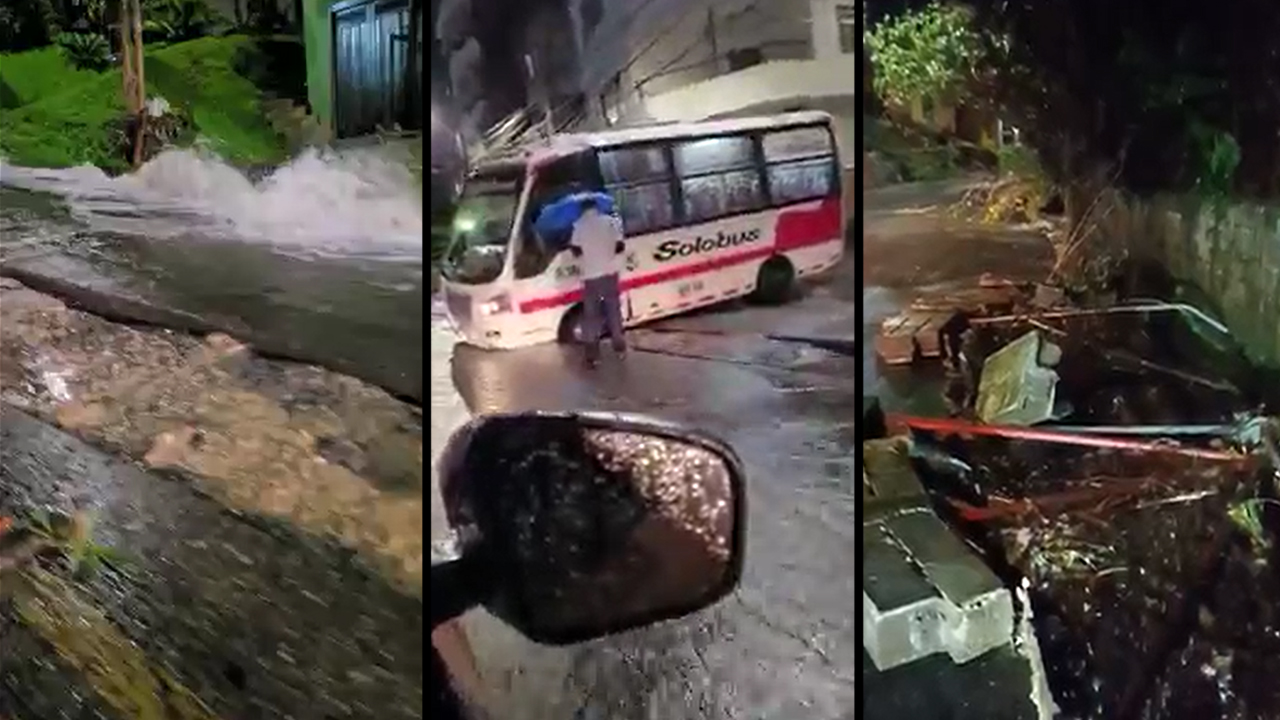 Fuertes lluvias en La Estrella