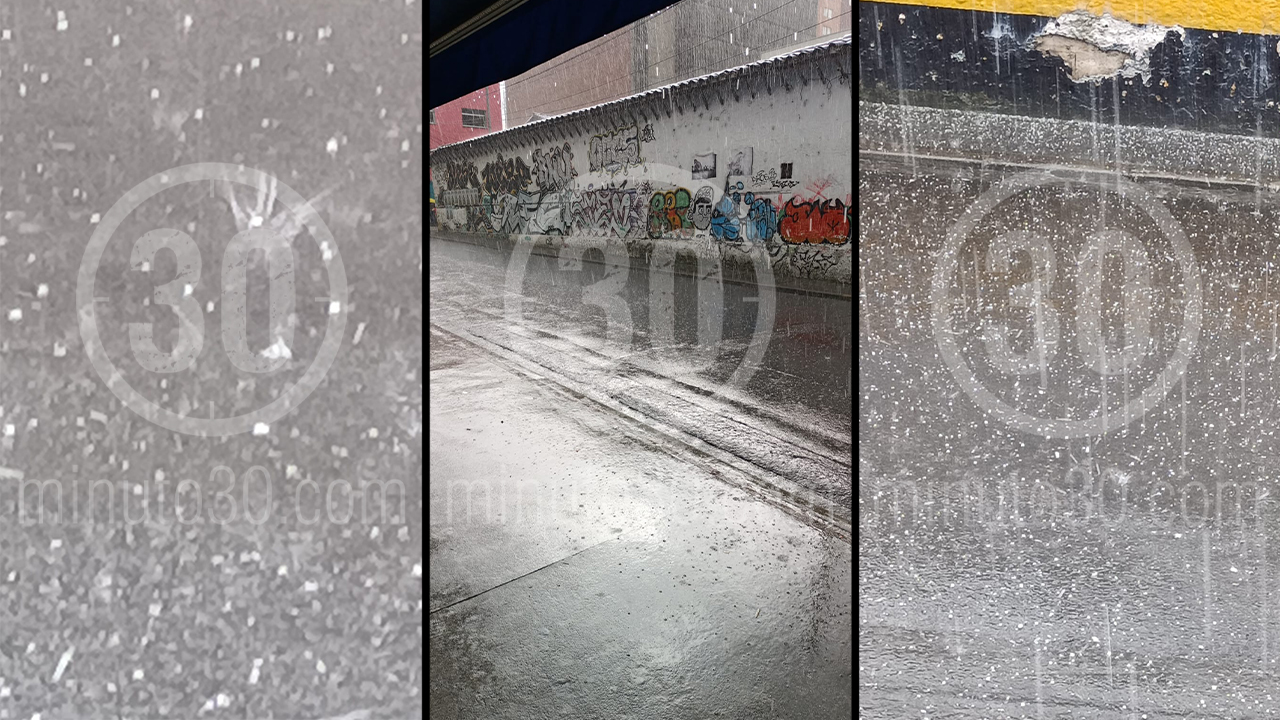 Granizada en el Centro de Medellín