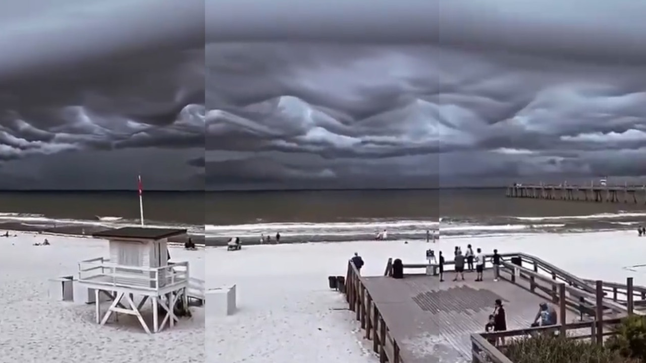 Así se vio el cielo de Florida antes de la llegada del Ian