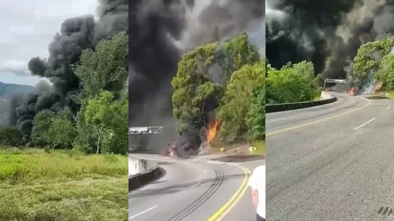 Murió el conductor del tracto camión que se volcó e incendió en vía al Llano