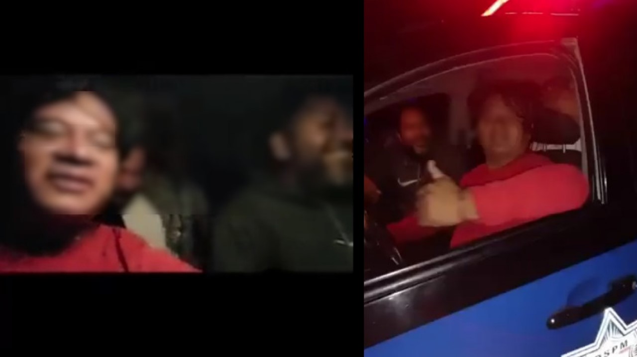 VIDEO. Pasaditos de tragos se robaron una patrulla y se grabaron conduciendo a exceso de velocidad