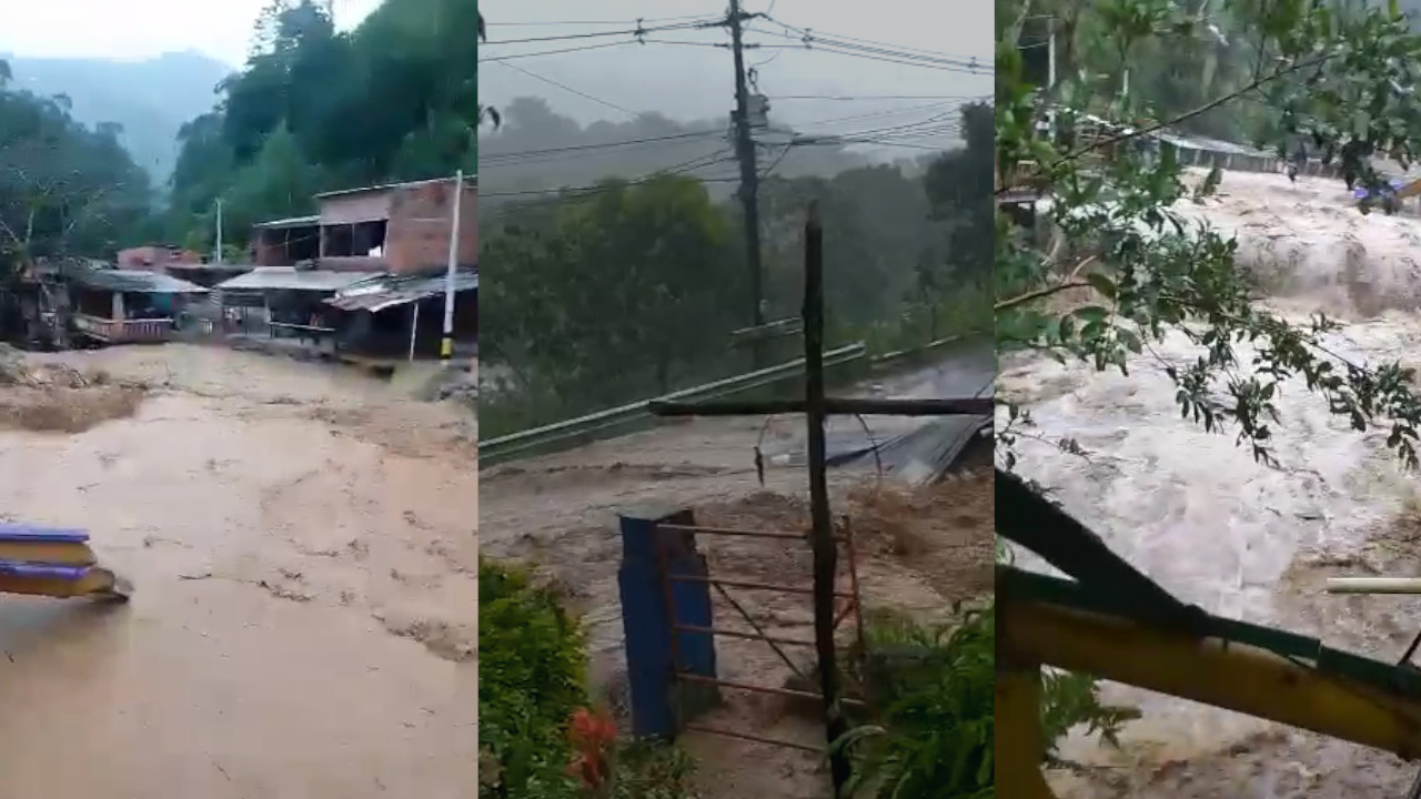 Creciente súbita inundo la vía vieja Barbosa – Cisneros