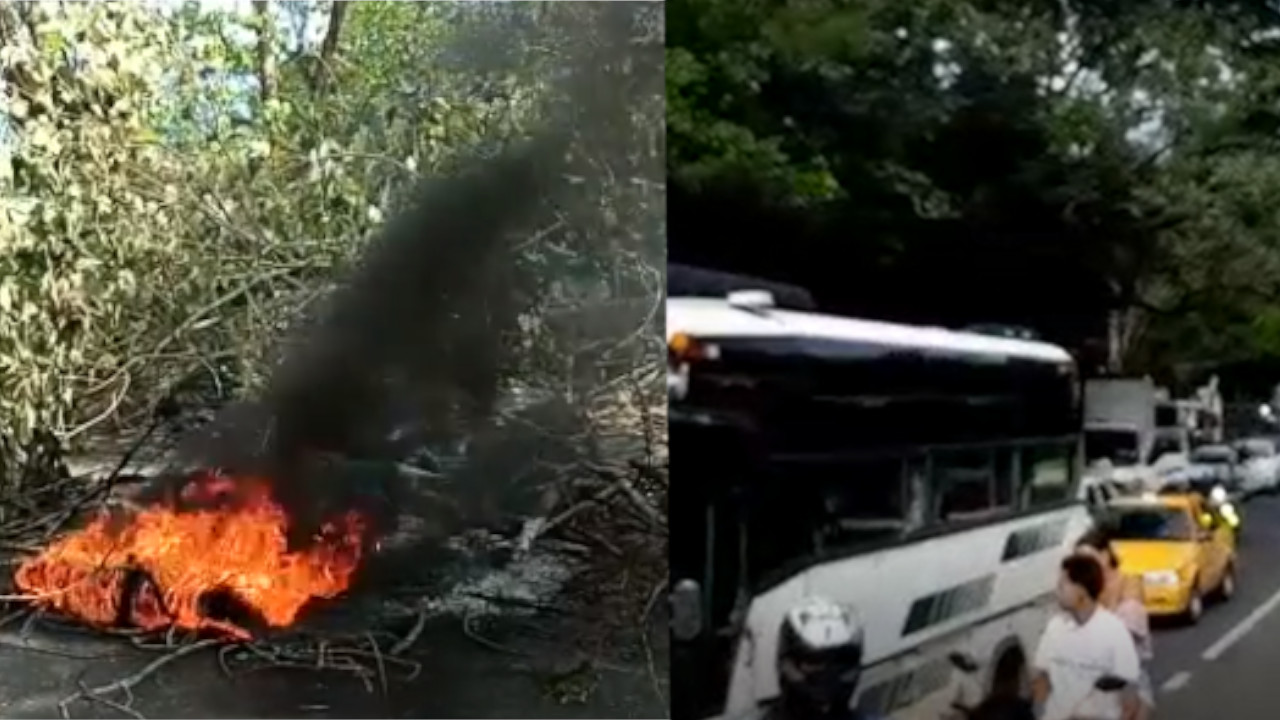 [VIDEO] Vía a la Costa se encuentra bloqueada por protesta minera en Cáceres