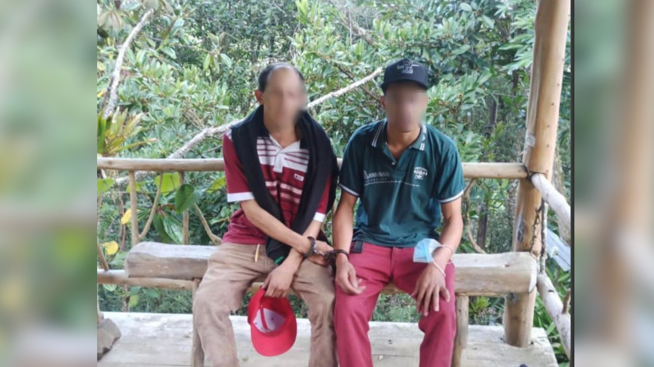 A estos sujetos los pillaron robándose un equipo de sonido en Rionegro