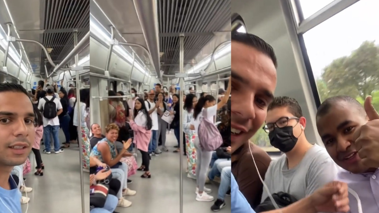[Video] ¡Desde el Metro con mucho amor! Joven puso a usuarios a cantar el feliz 'cumple' para su novia