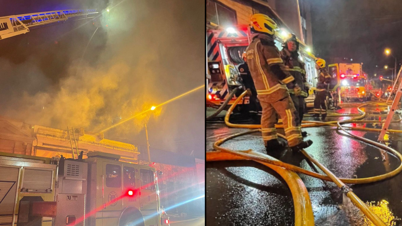 Por fortuna no hubo lesionados en el voraz incendio registrado en el centro de Medellín