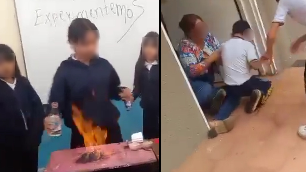 [Video] ¡Impactante! Momento en el que se queman los niños y la profesora en el colegio en Itagüí