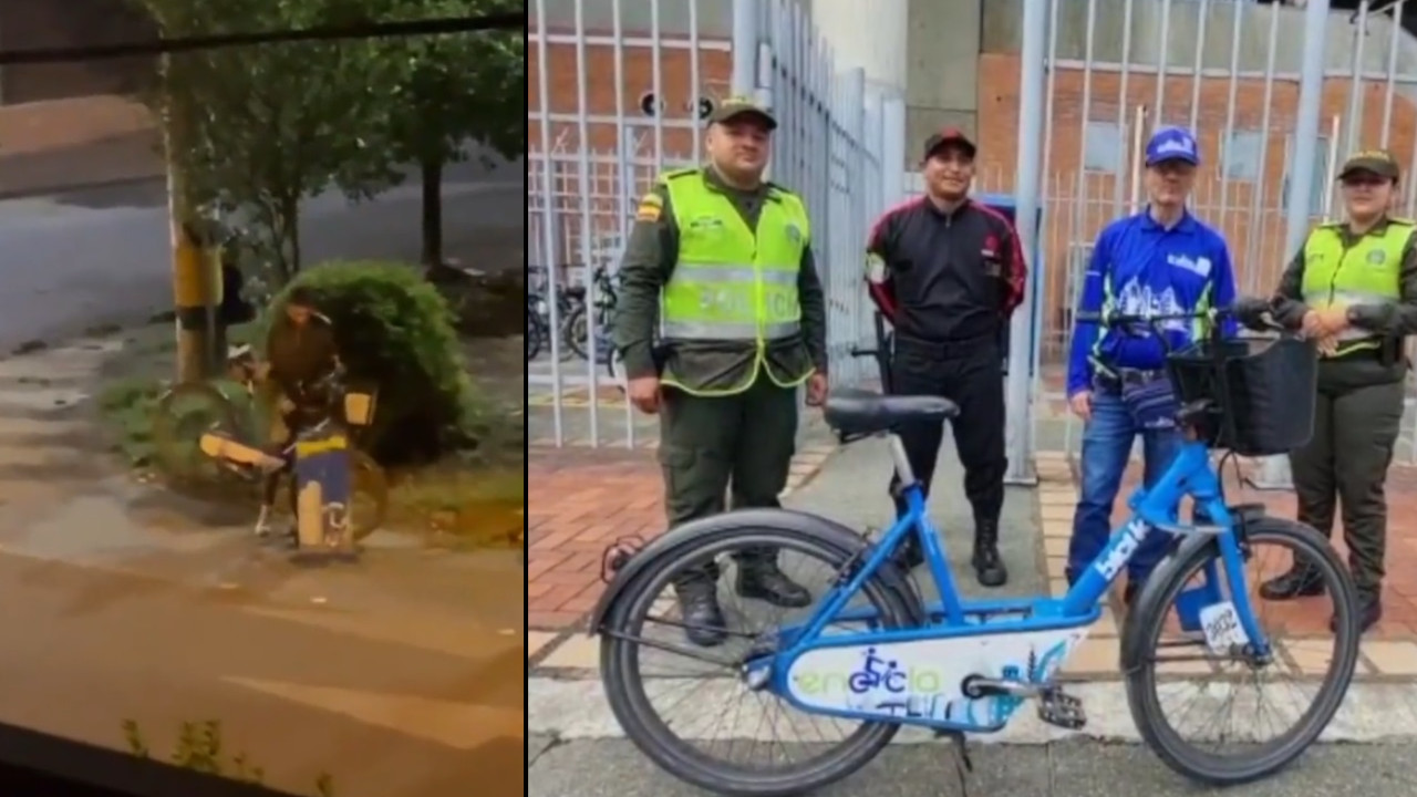 [Video] La Policía recuperó la 'cicla' que un 'tipo' se robó en Medellín