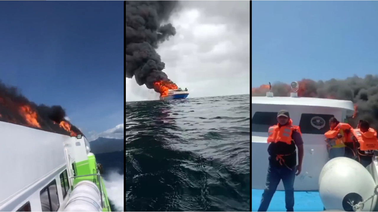 14 muertos por incendio de un barco en Indonesia