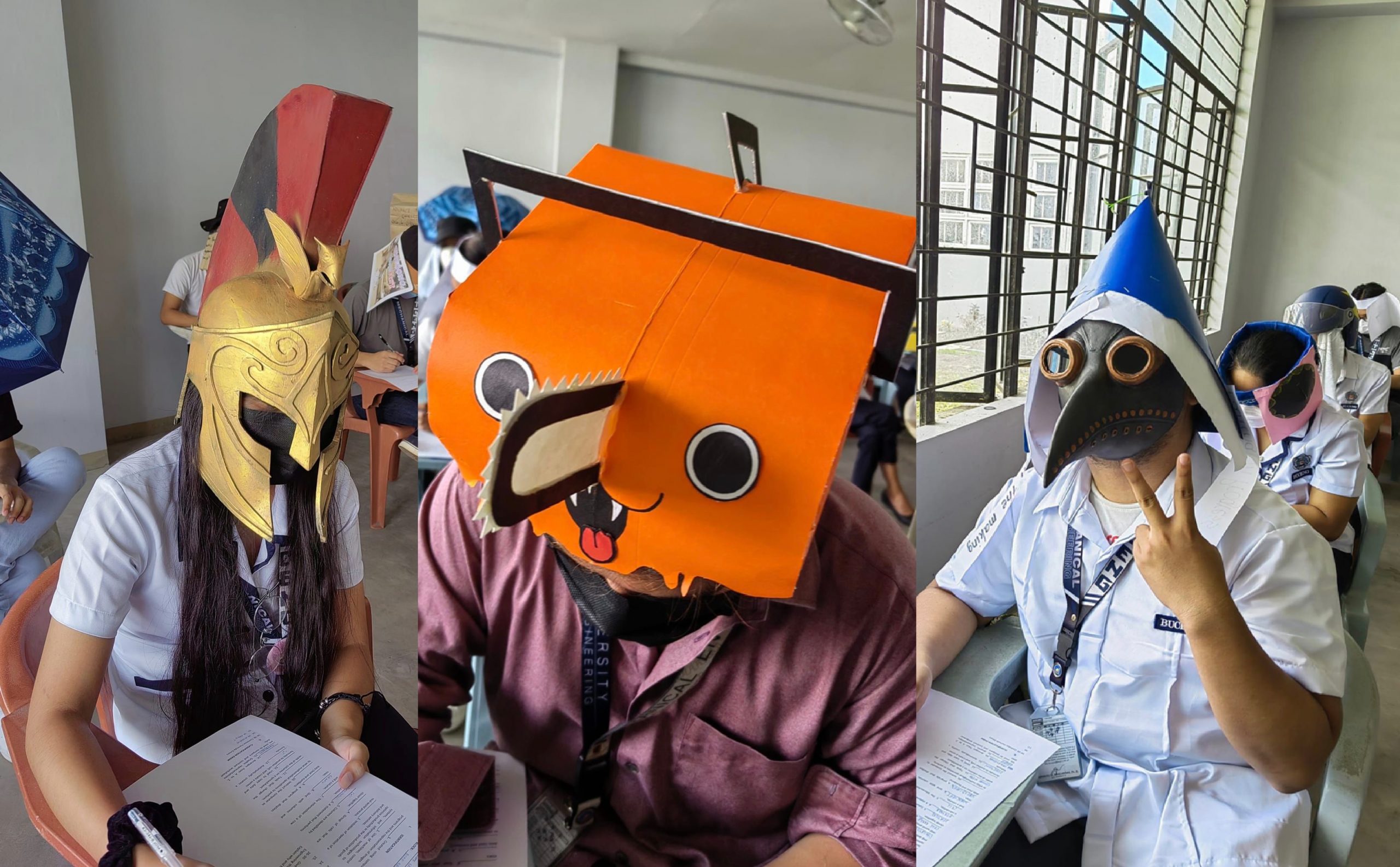 Alumnos en Filipinas crearon cascos para no coger copia en los exámenes