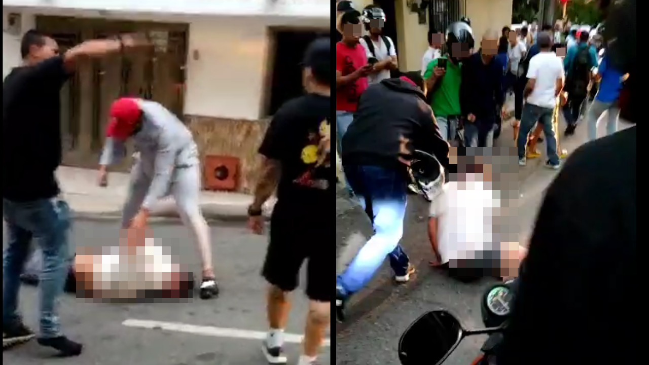 [Video] Le dieron durísimo a un presunto ladrón en Envigado