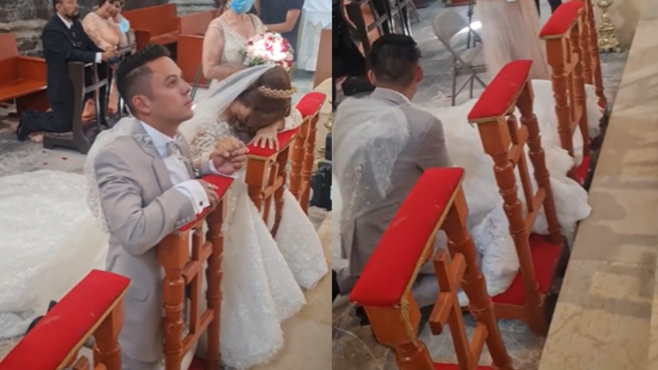 Mujer se desmayó a mitad de su boda y no fue de emoción