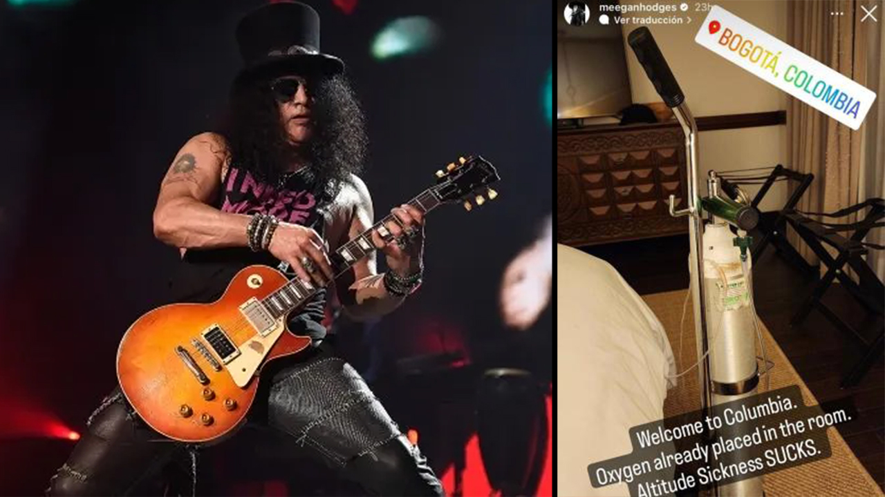 Seguidores se preocuparon por tanque de oxígeno para Slash, ¿qué sucede?