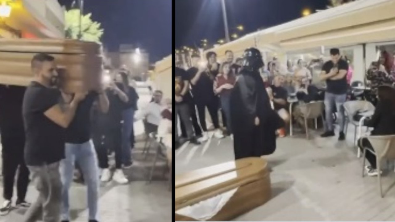 VIDEO. Hombre le pidió matrimonio a su novia al estilo de la famosa saga ‘Star Wars’