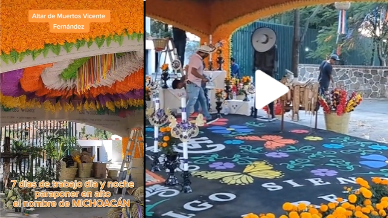 El espectacular primer altar a Vicente Fernández por el día de los muertos