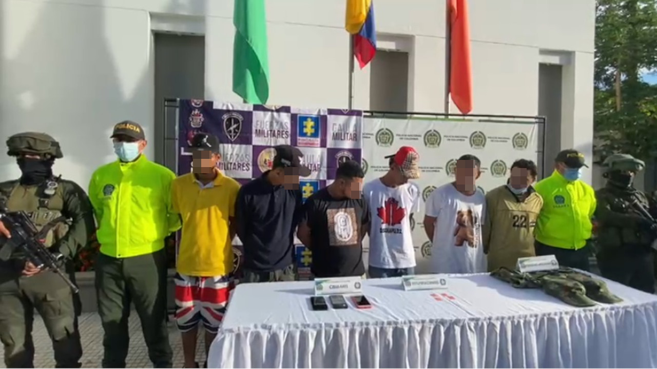 En Carepa fueron capturados seis presuntos integrantes de banda ‘Los Parques’
