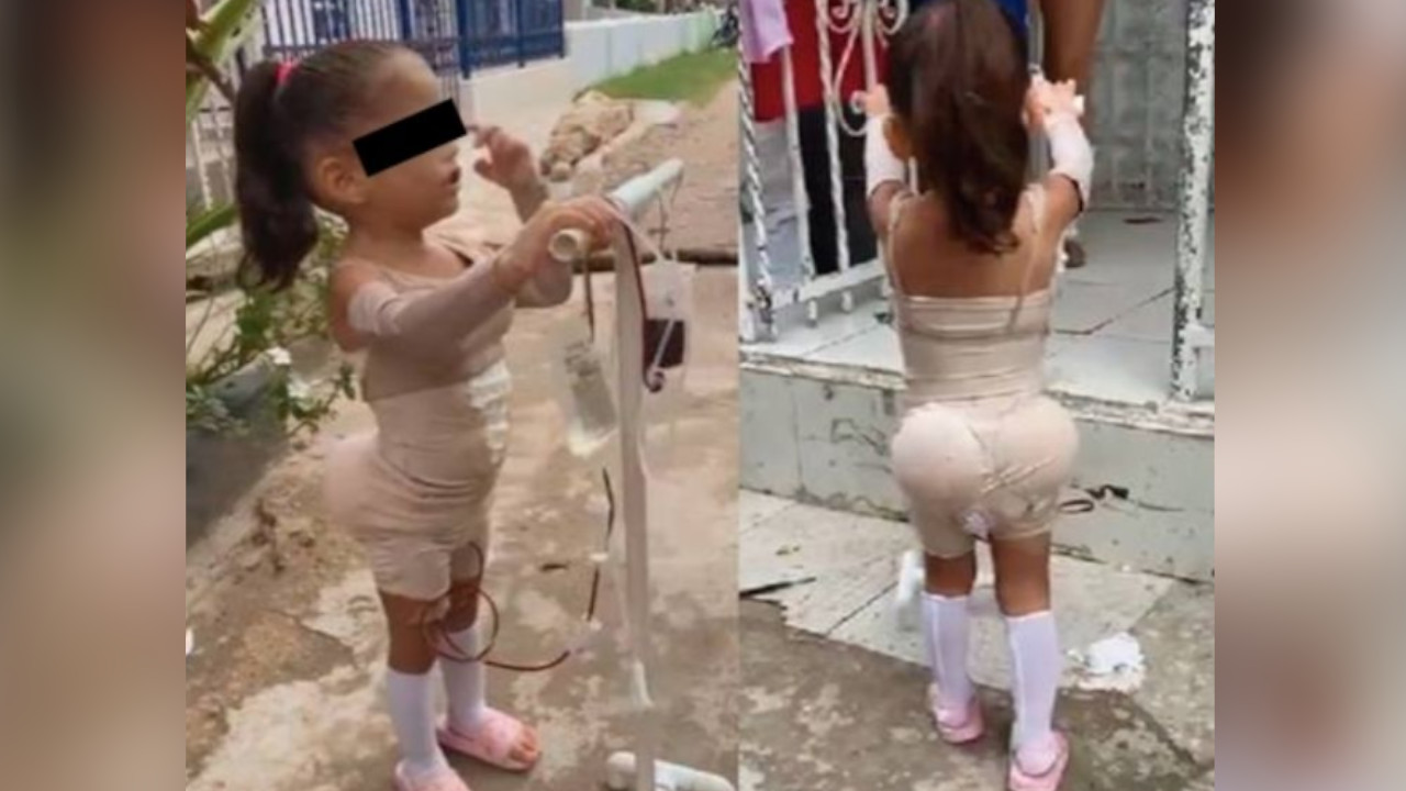 Niña disfrazada de mujer operada causa polémica en internet
