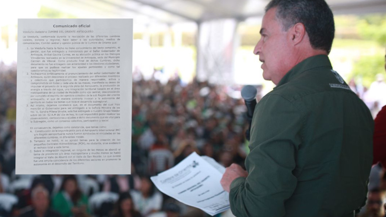 Comunidades del Oriente Antioqueño arremeten contra Anibal Gaviria por declaraciones en Dialogos Vinculantes