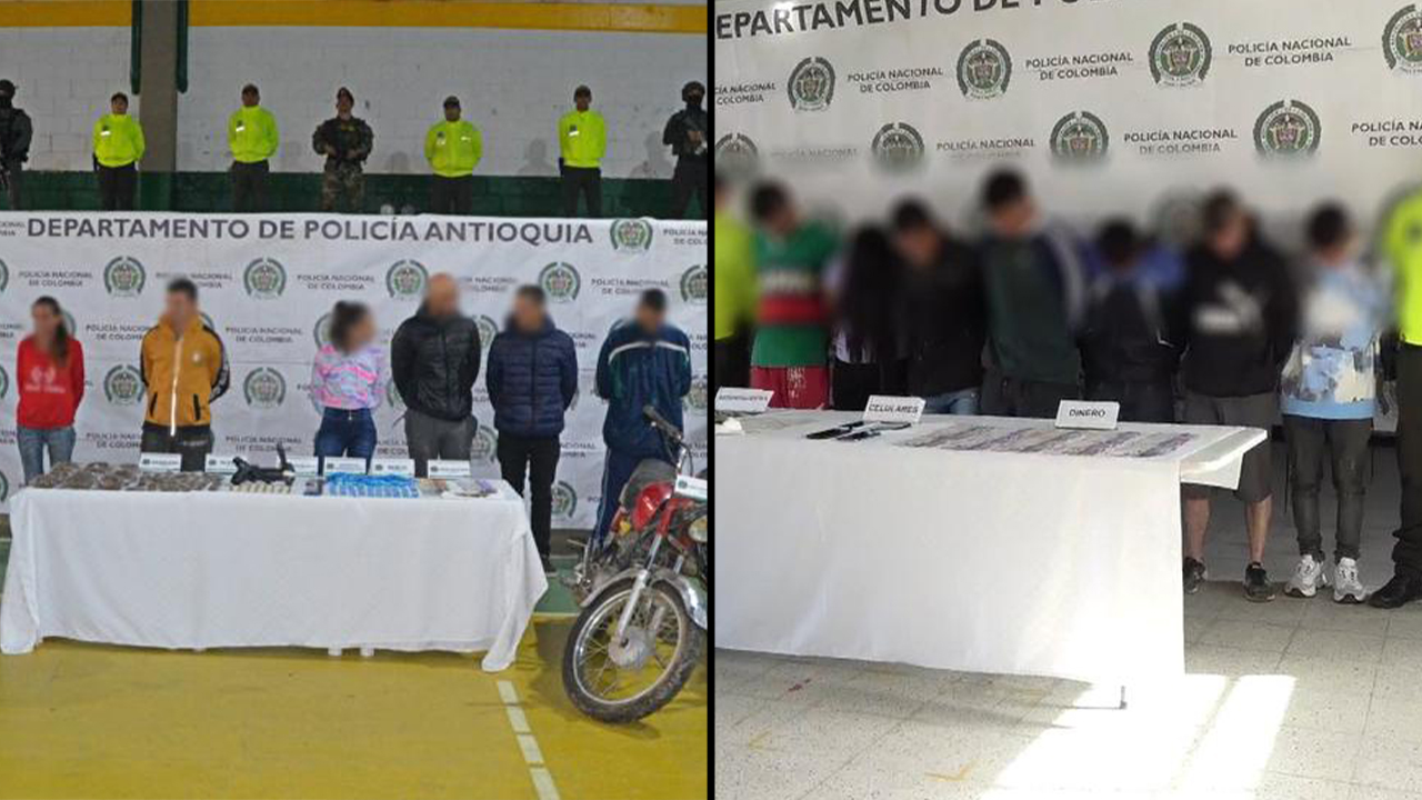 [VIDEO] Capturaron a 15 presuntos vendedores de 'vicio' en Amagá y Yolombó