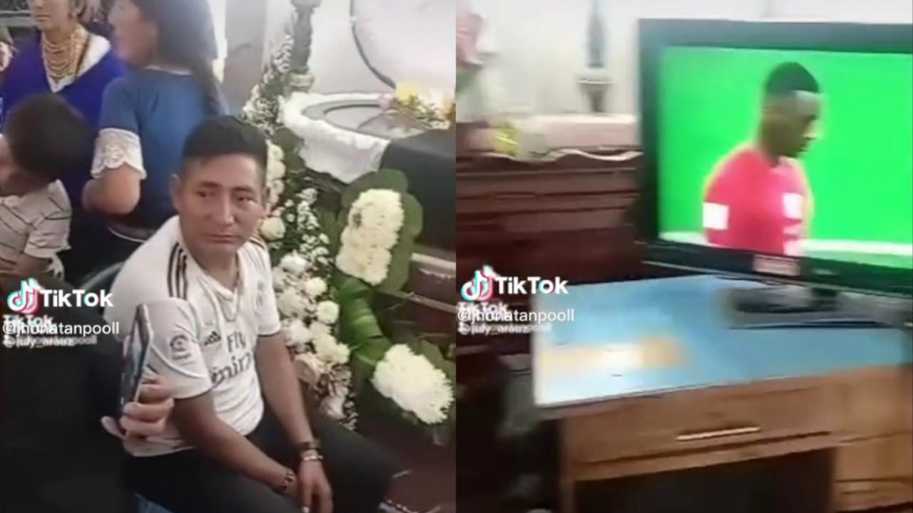 [VIDEO] Pusieron el televisor al lado del ataúd para ver el Mundial Qatar durante un funeral