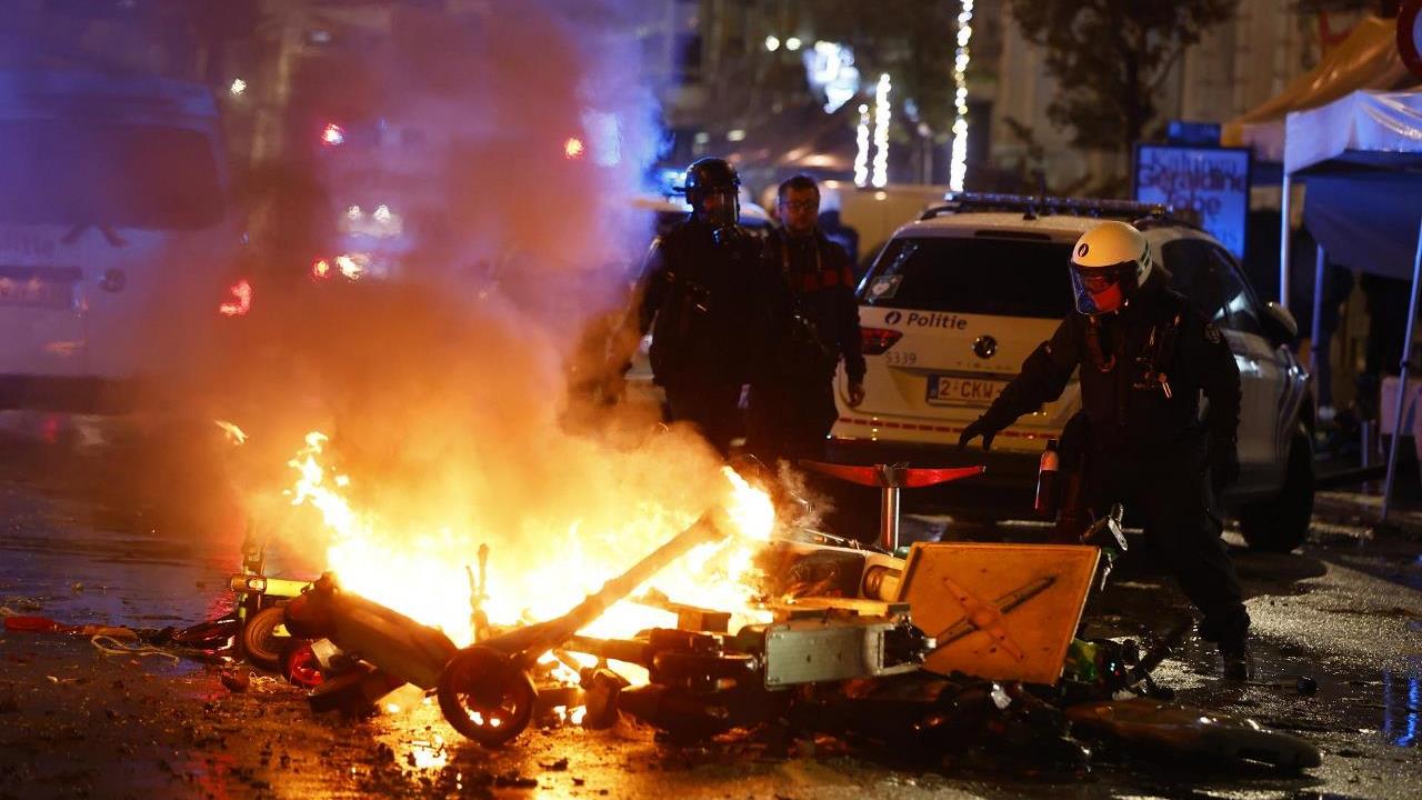 Disturbios en ciudades belgas y neerlandesas tras el partido Bélgica-Marruecos