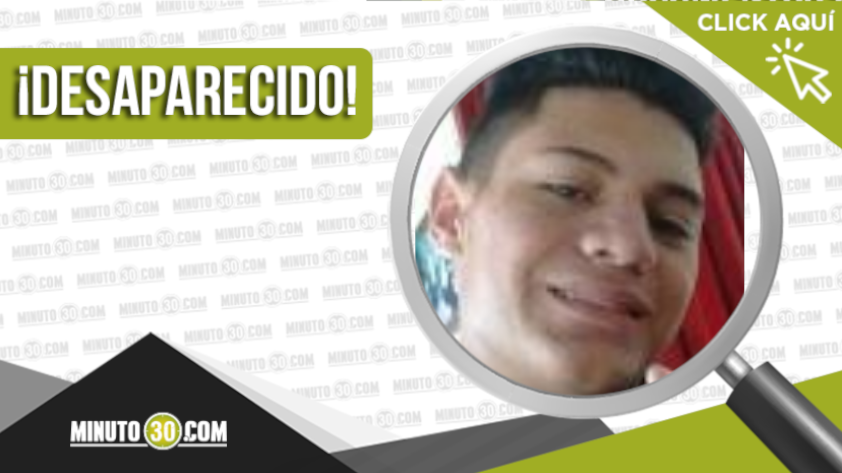 Luis Felipe Pérez Gamna de 20 años está desaparecido