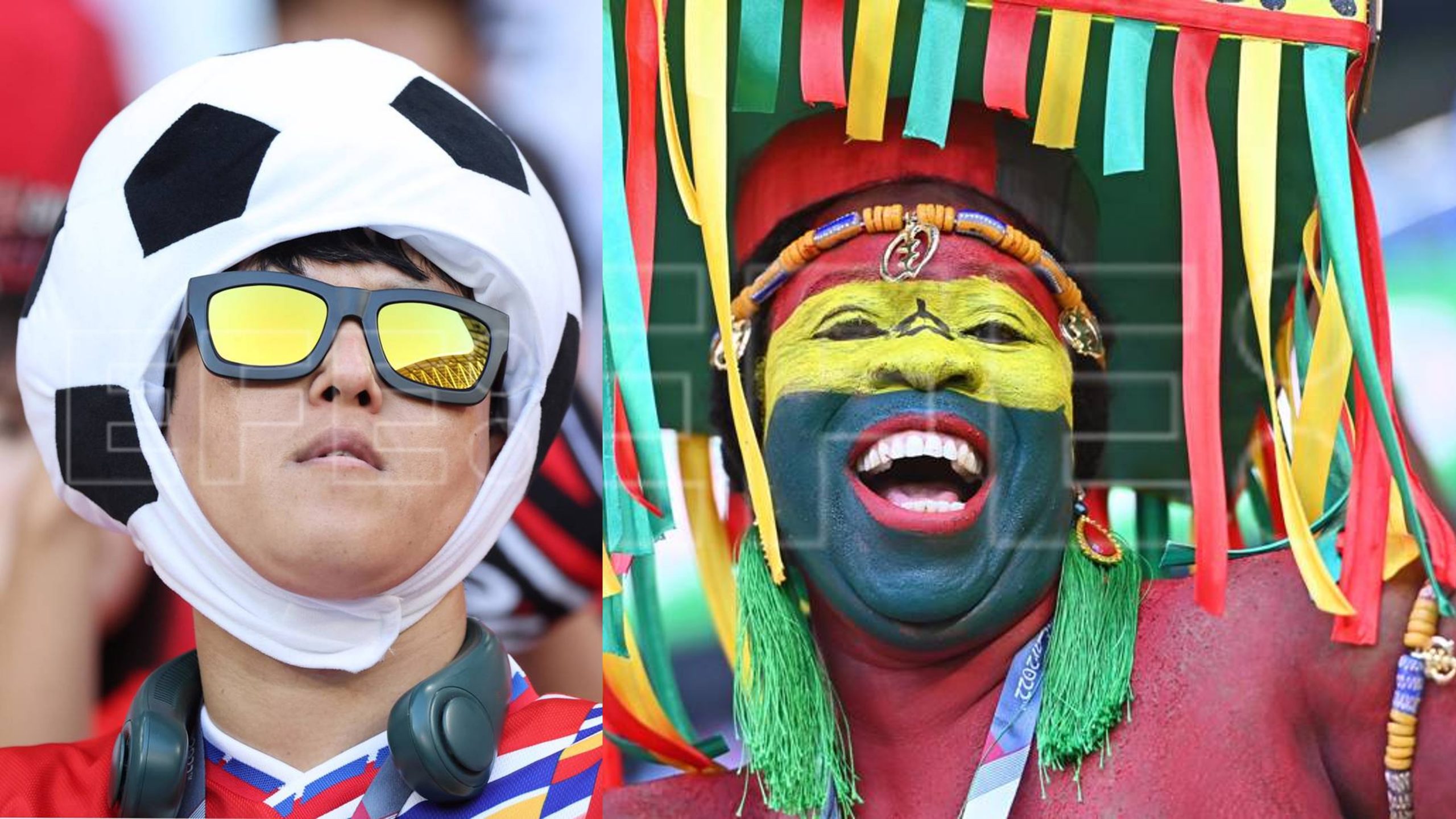FOTOS Y VIDEO: ¡Muy coloridos! Aficionados de Ghana y Corea del Sur apoyan a sus selecciones