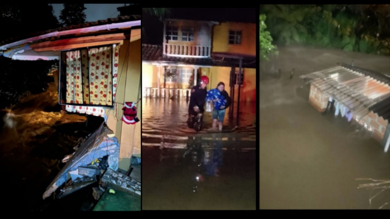 [EN FOTOS] ‘Con el agua hasta el cuello’, habitantes de la vereda Las Palmas tras aguacero
