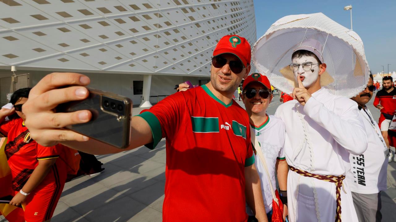 FOTOS: Las estampas que dejan los hinchas de Bélgica y Marruecos 5 marruecos belgica04