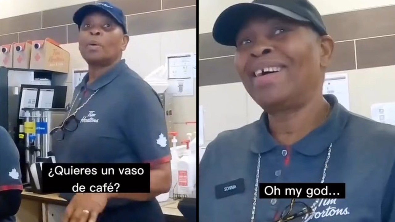 [VIDEO] ¡Qué ‘aguinaldazo’! hombre le regaló 1.000 dólares a una cajera que le dio un tinto con pan