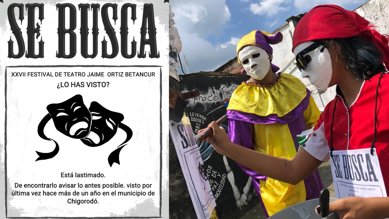 Artistas en Chigorodó protestan por la no realización del Festival de Teatro este año