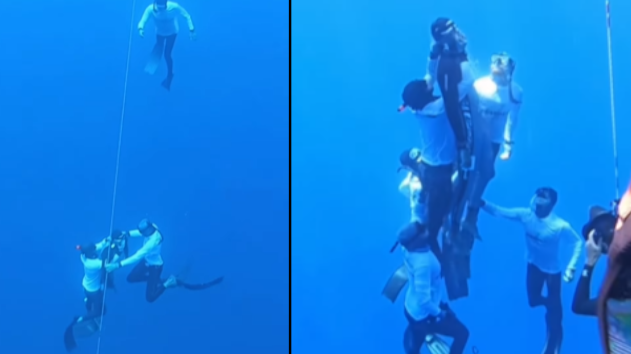 Así fue el rescate a un apneista que se desmayó a 125mts de profundidad en el mar