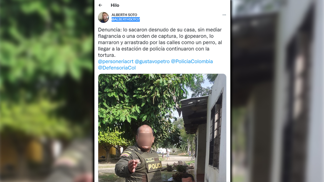 A un hombre lo sacaron de su casa capturado completamente desnudo 2 Denuncia de Twitter