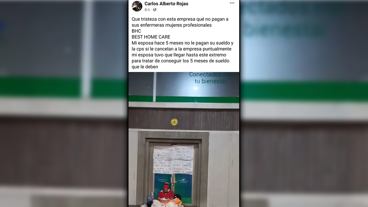 “Qué tristeza que esta empresa tenga mi mujer hace 5 meses sin sueldo”: esposo relató el sufrimiento de la enfermera 2 Enfermeras se encadenan en Bucaramanga 2