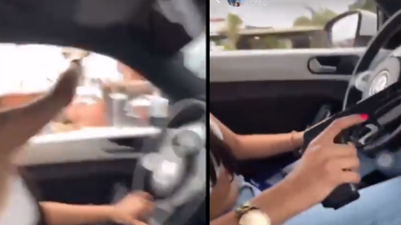 Pareja se grabó haciendo tiros al aire desde la ventanilla de su carro
