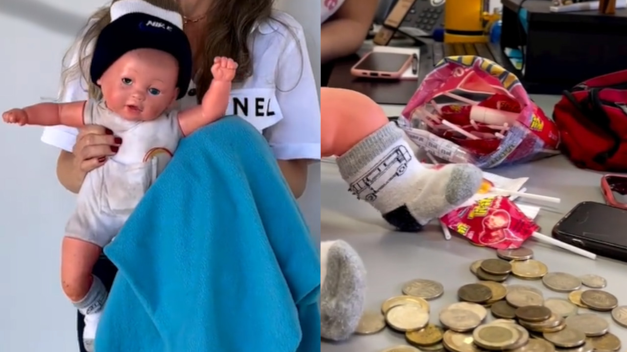 Dos menores pedían limosna con bebe de juguete en La Ceja