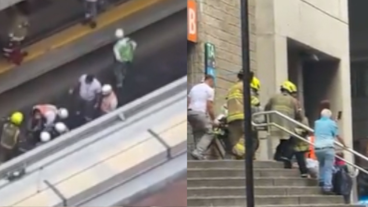 [VIDEO] Accidente del Metro: Una mujer se lanzó a los rieles con su hija de 8 años
