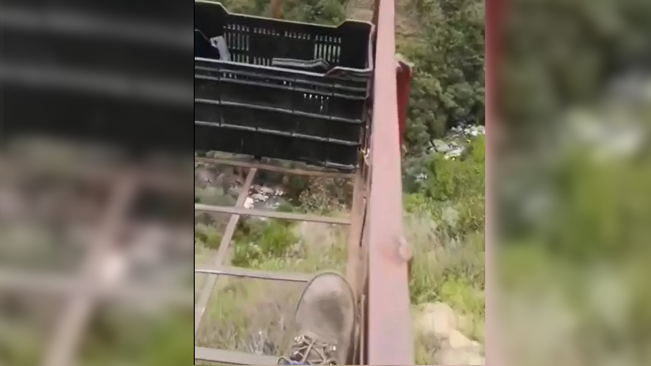 [VIDEO] Así era el “teleférico artesanal” que se cayó en el Norte de Santander