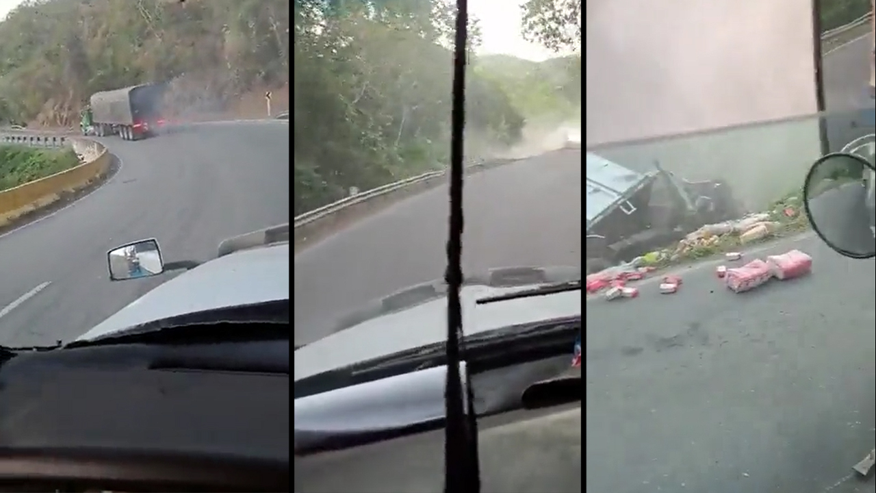 Terrible accidente de camion sin frenos