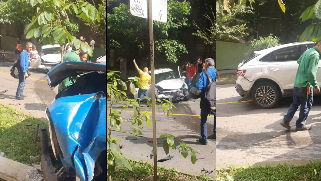 [VIDEO] Tres carros involucrados en accidente por camión sin frenos en Sabaneta