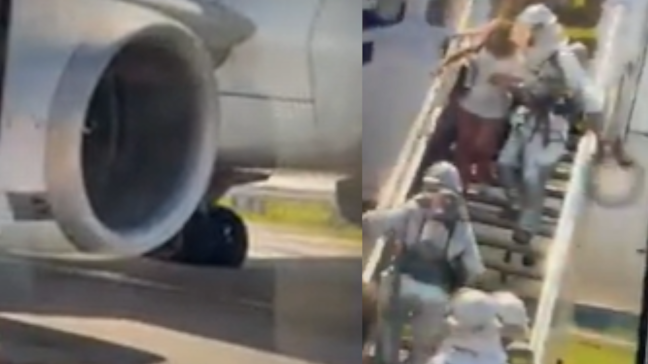 VIDEO. Avion que salia de El Dorado hacia Cali tuvo que frenar y sus llantas estallaron