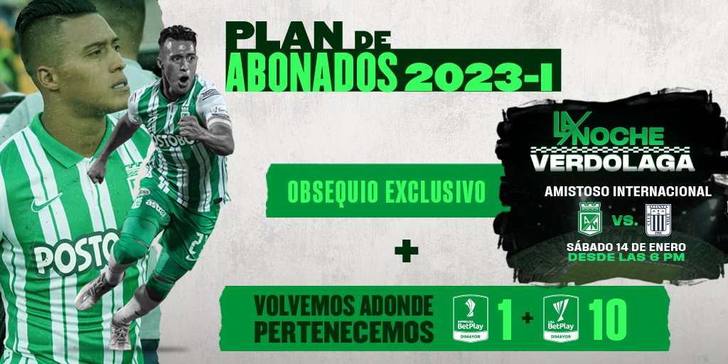 ¡Qué jornada! Atlético Nacional enfrentará a Alianza Lima en la ‘Noche Verdolaga’ 4 nac
