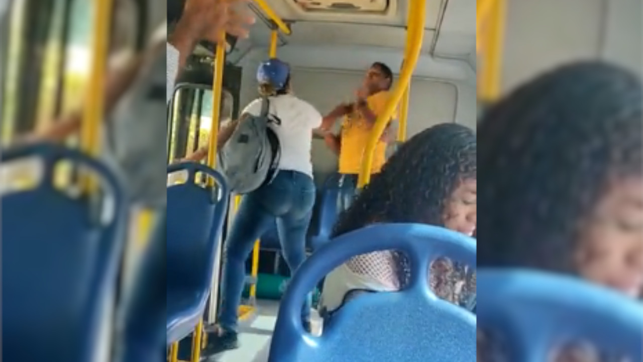 pasajeros pelearon a cachetadas en Barranquilla