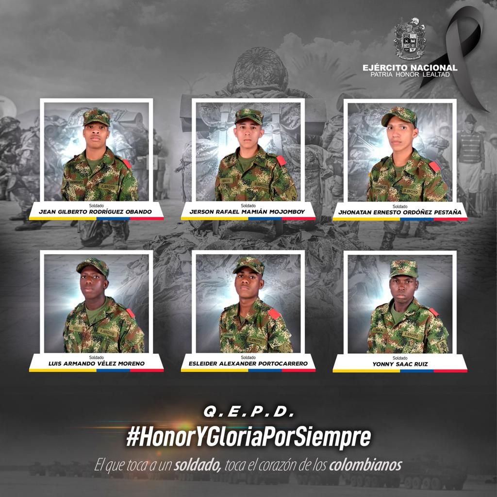 ¡Muy jovencitos! Ellos son los soldados que fueron asesinados hoy en el Cauca 2 soldados 1