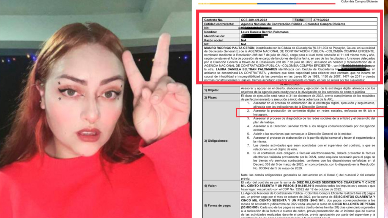 Tiktoker “Lalis” habría firmado contrato millonario con el Gobierno